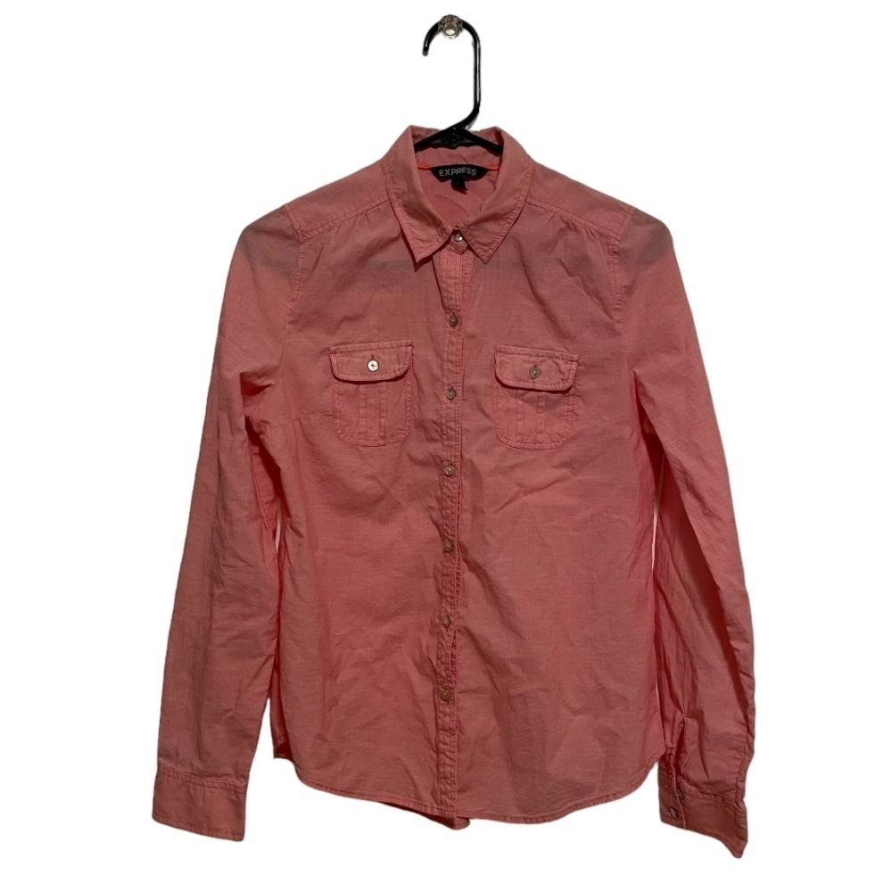 Women’s Long Sleeve Button Down Express Shirt Size XS